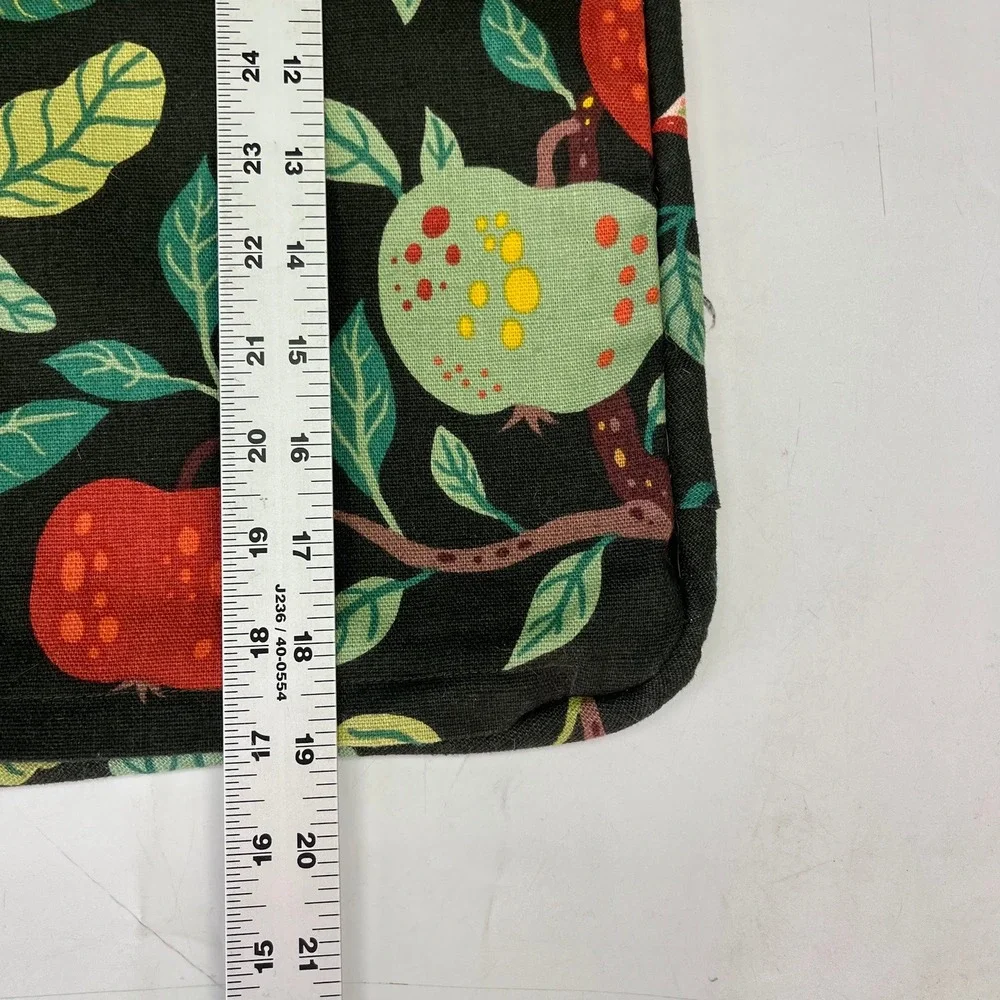 IKEA VILDPERSILJA Cushion‎ Cover Black Multicolor Botanical Floral Print 20x20